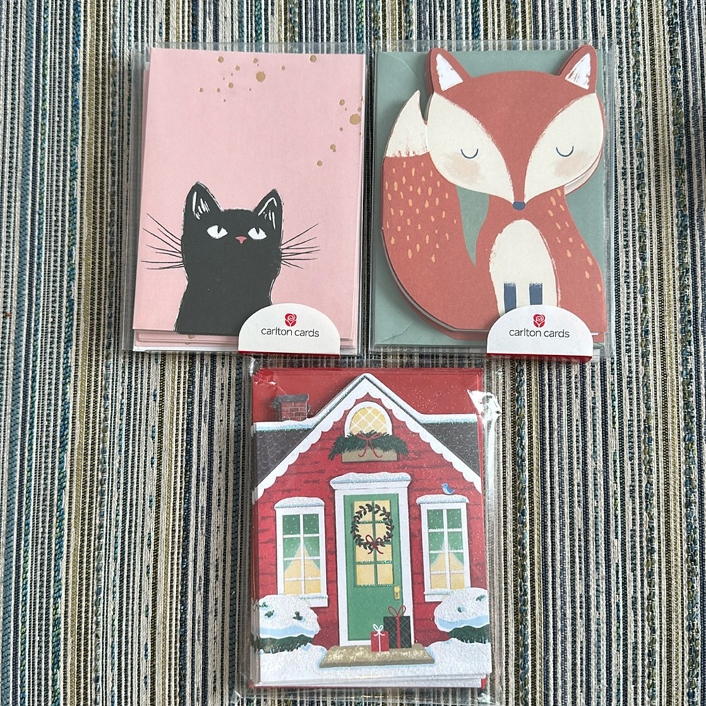 Note Cards set of 3 blank note cards,